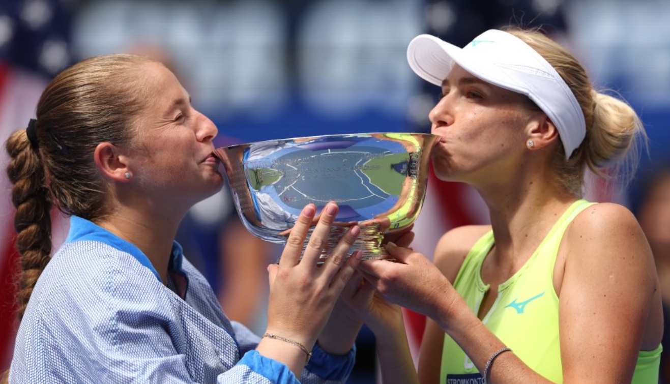 Jelena Ostapenko and Lyudmyla Kichenok triumphed with the US Open women’s doubles title